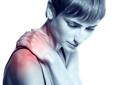 Pain in the shoulder joint due to osteoarthritis