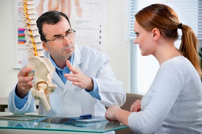 Attraction to a specialist for the treatment of lumbar osteochondrosis