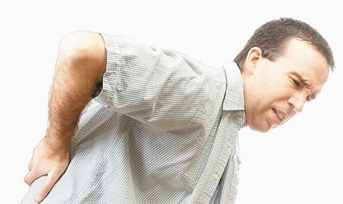 Back pain in the osteochondrosis of the lumbar spine